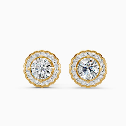 Halo Blossom Lab Grown Diamond Earrings