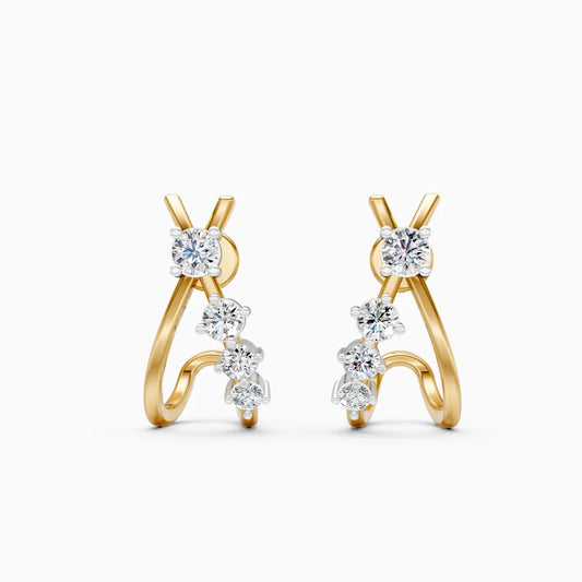 Grace Curve Lab Grown Diamond Earrings
