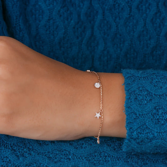 Multi Stone Hanging Lab Diamond Bracelet