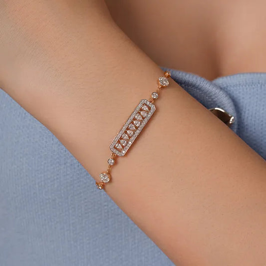 Regal Radiance Drop Diamond Bracelet