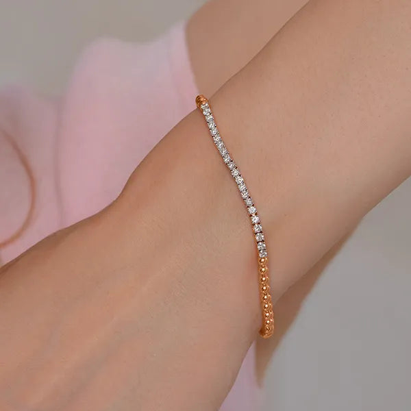 Luxury Slim Design Lab Grown Diamond Tennis Bracelet