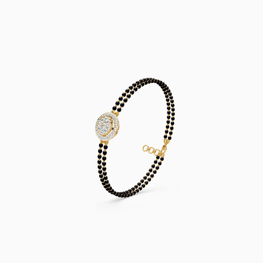 Circular Motif Lab Grown Diamond Mangalsutra Bracelet
