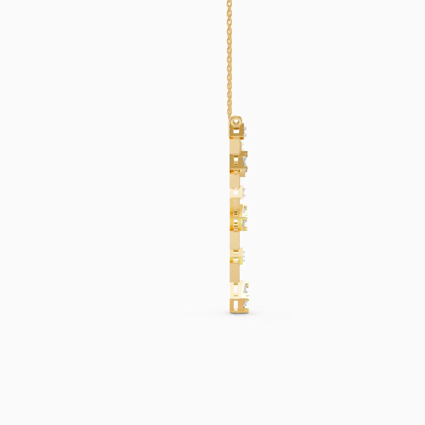 Stylish Two layer Lab Grown Diamond Charm Necklace