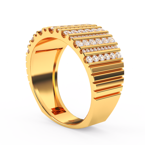 Vintage Diamond Wide Band Gift For Him