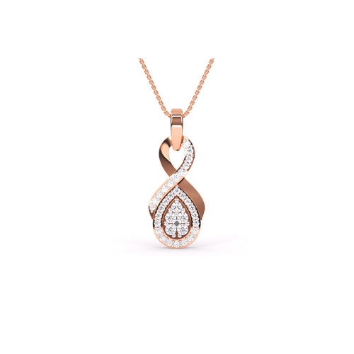 Pear Infinity Style Diamond Pendant