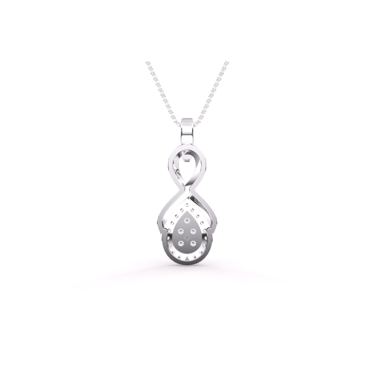 Buy Infinity Necklace, Diamond Pendant Necklace, White Gold Necklace,  Infinity Knot Necklace, Gold Pendant, Handmade Jewelry Online in India -  Etsy