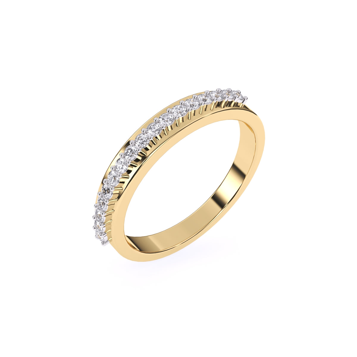 Shared Prong Diamond Eternity Ring in 14K White Gold - John Marmo