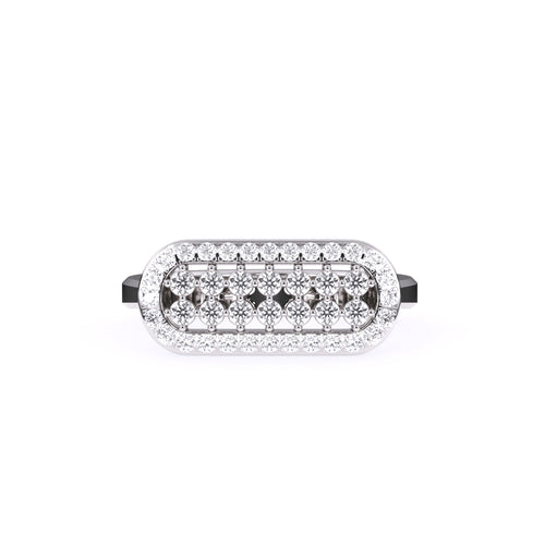 Luxurious Horizontal Lab Grown Diamond Ring Gift For Her