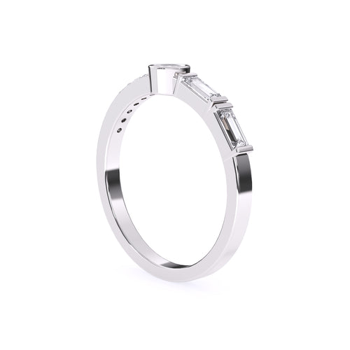 Bezel Set Alternative Diamond Ring For Her