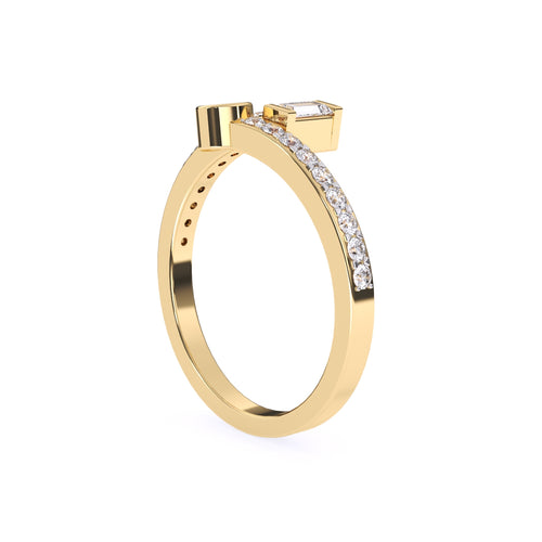 East To West Diamond Tiny Daily Wear Band