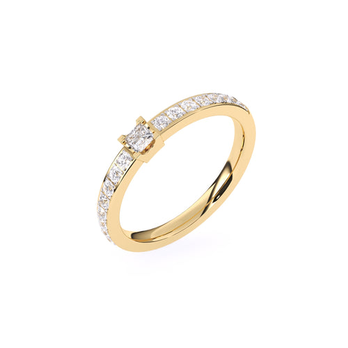 Princess Diamond Solitaire With Accent Tiny Ring