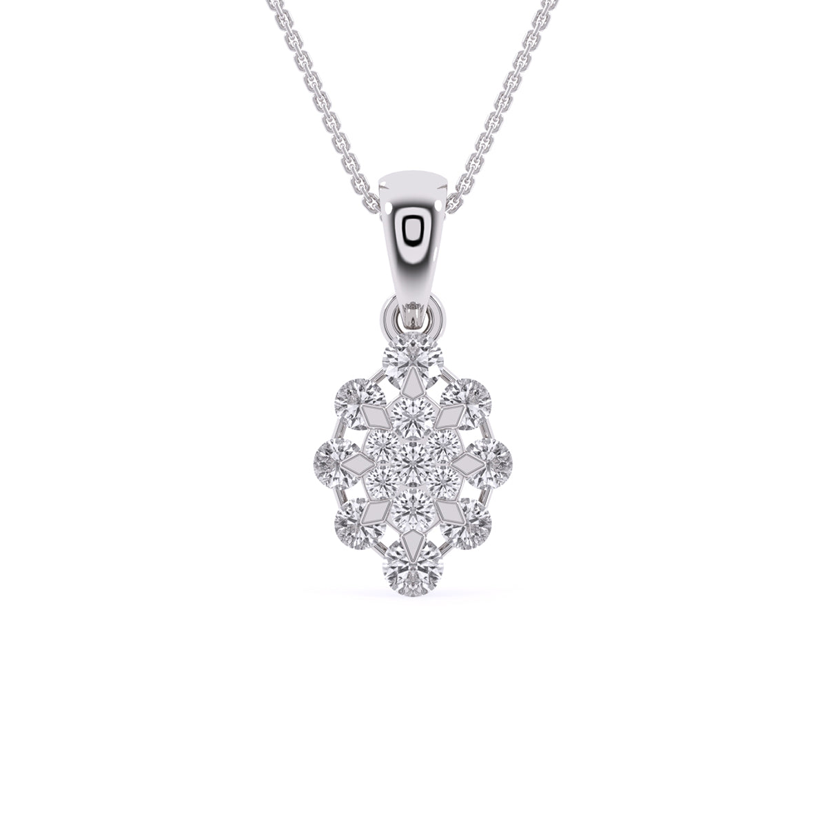 Buy Amanda Rose Collection AGS Certified 1/3ct REAL Diamond Solitaire Pendant  Necklace for Women in 14K White Gold on an 18 in. Box Chain, Gold Diamond,  white-diamond at Amazon.in