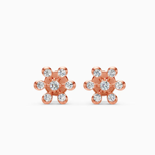 Sparkling Petal Chic Diamond earrings