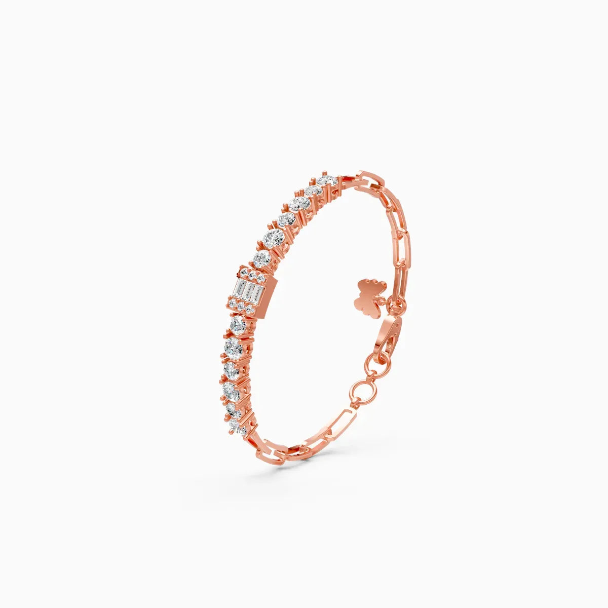 Sparkling Line Diamond Chain Bracelet