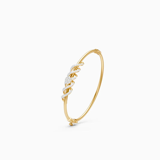 Glimmer Twisted  Diamond Kada Style Bracelet