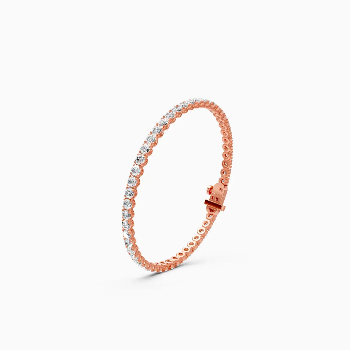 Round Full Eternity Diamond Tennis Bracelet