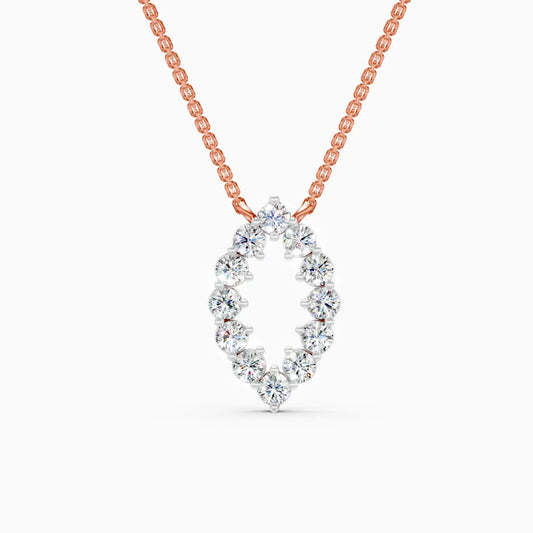 Marquise Shape Halo Lab Grown Diamond Pendant