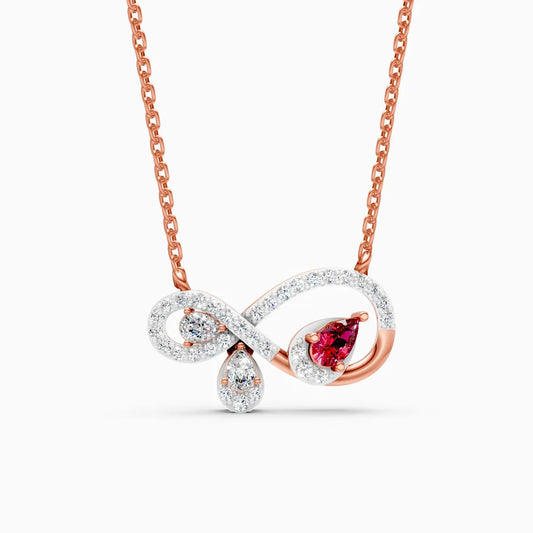 Beautiful Infinity Diamond Drop Pendant