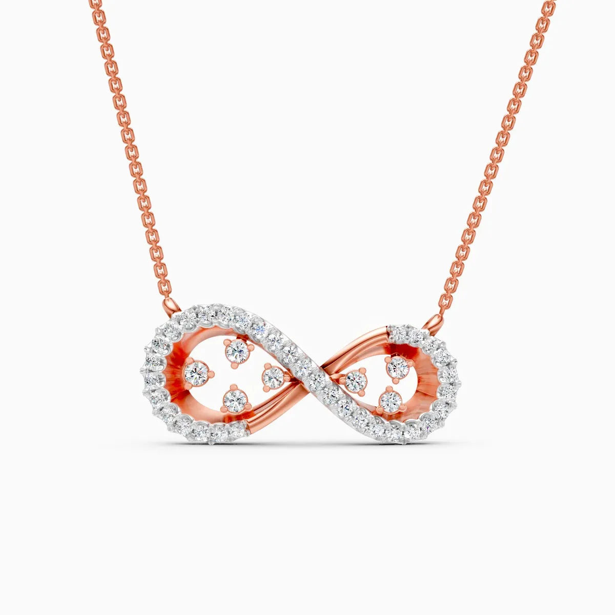 Infinity Embrace Delicate Diamond Necklace