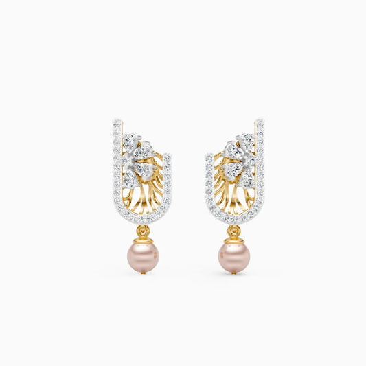 Serene Curve Lab Grown Diamond Earrings