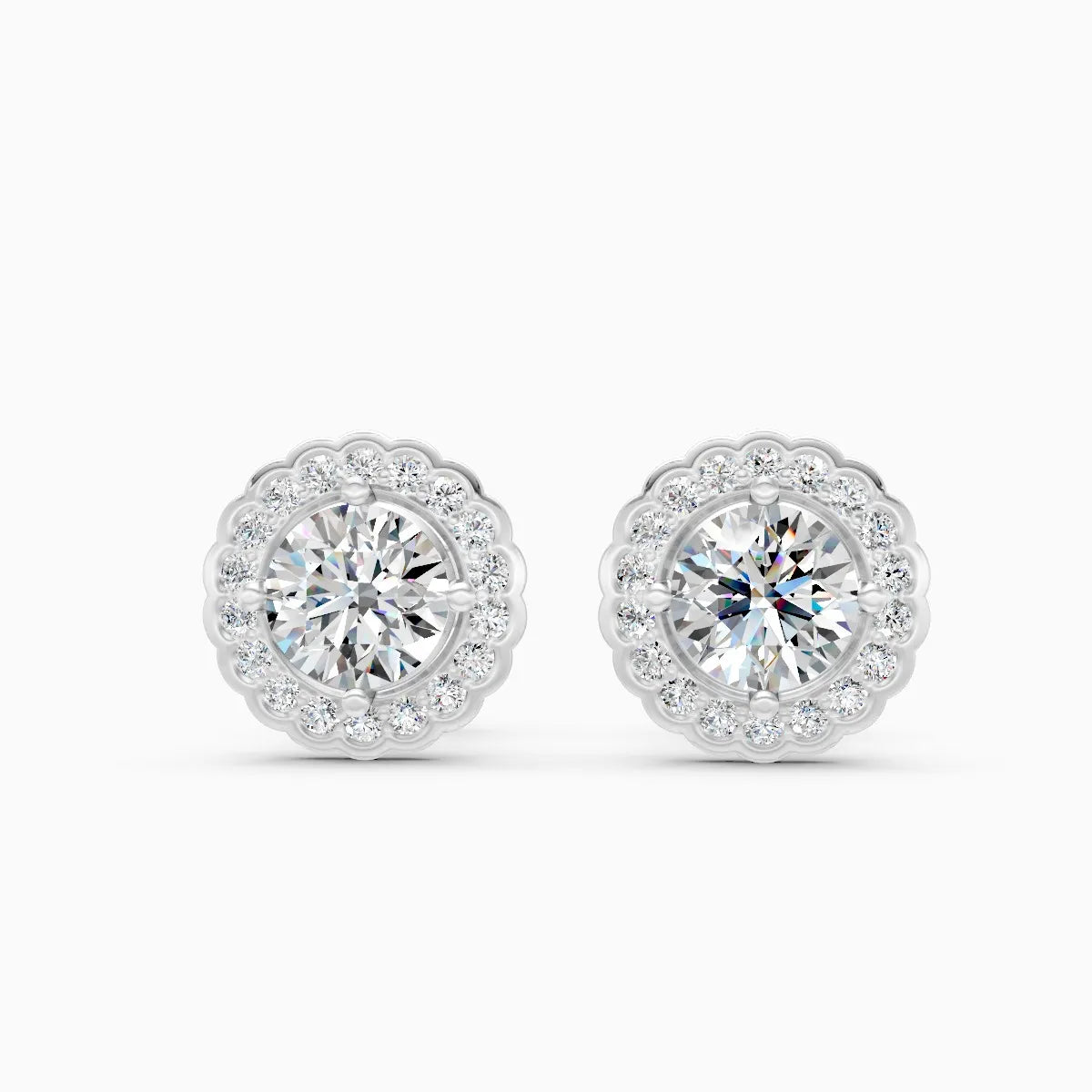 Halo Blossom Lab Grown Diamond Earrings