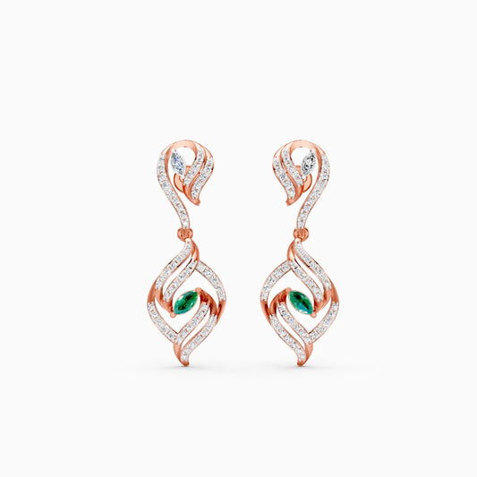 Whispering Leaf Lab Grown Diamond Earrings