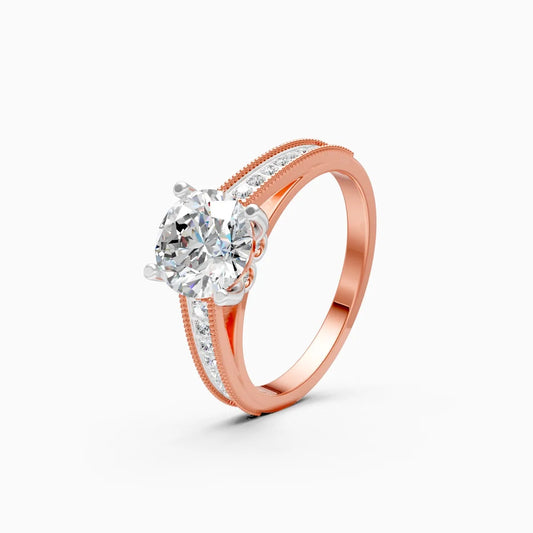 Statement Solitaire Diamond Minimal Ring