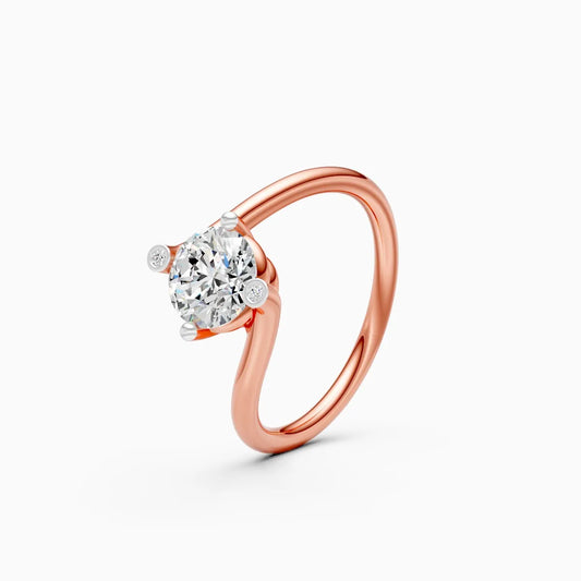 Classic Design Slim Band Solitaire Ring