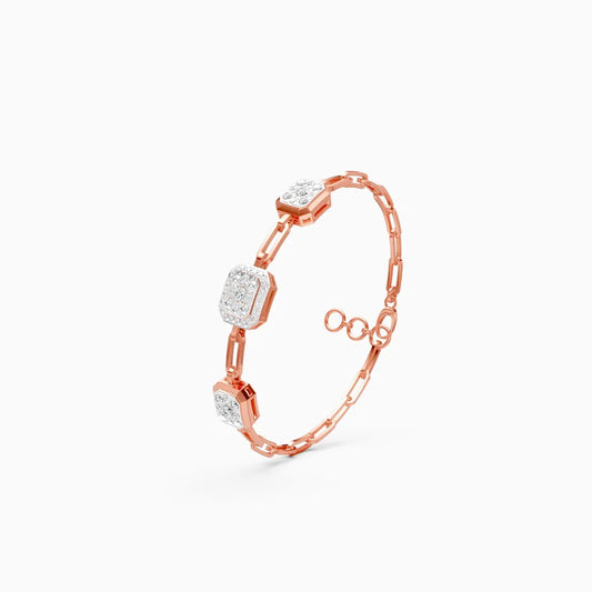 Linear Triple Accent Diamond Bracelet