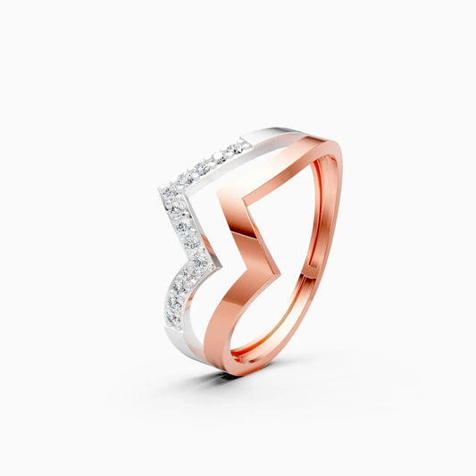 Dual Chevron Diamond Band