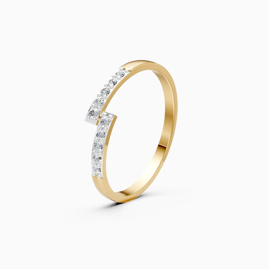 Open Diamond Bar Ring