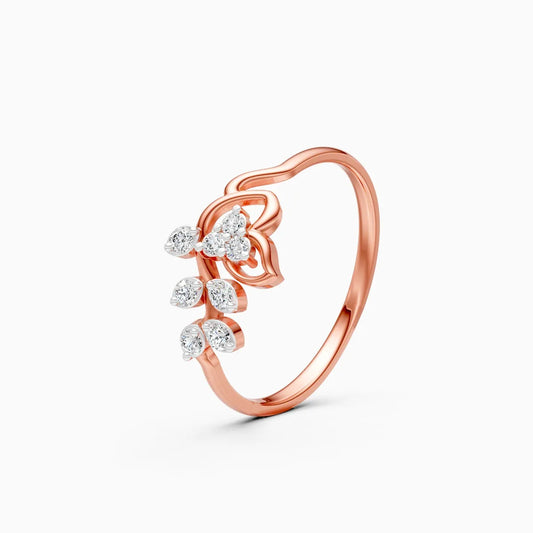 Floral Cluster Diamond Ring