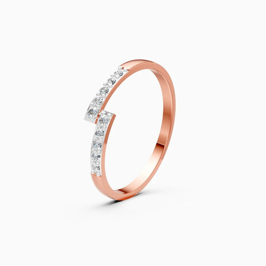 Open Diamond Bar Ring