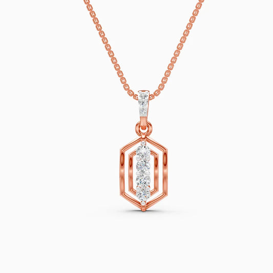 Geometric Diamond Frame Pendant
