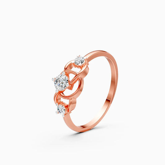 Intertwined Trio Solitaire Ring