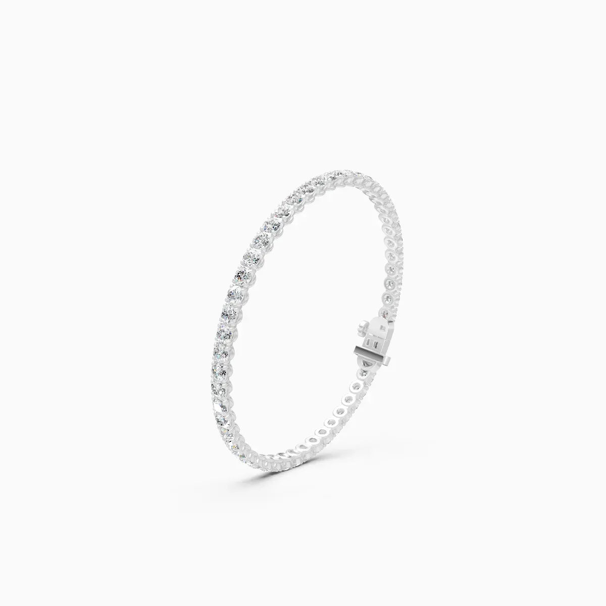 Round Full Eternity Diamond Tennis Bracelet