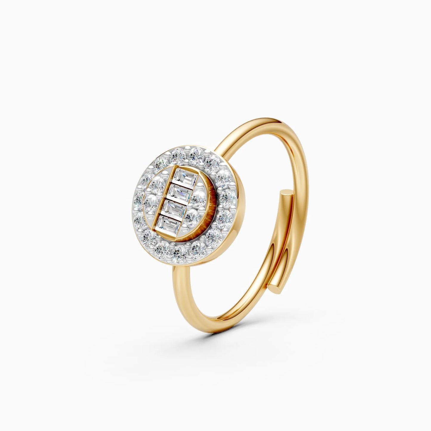 Eternal Halo & Celeste Baguette Lab Grown Diamond Ring
