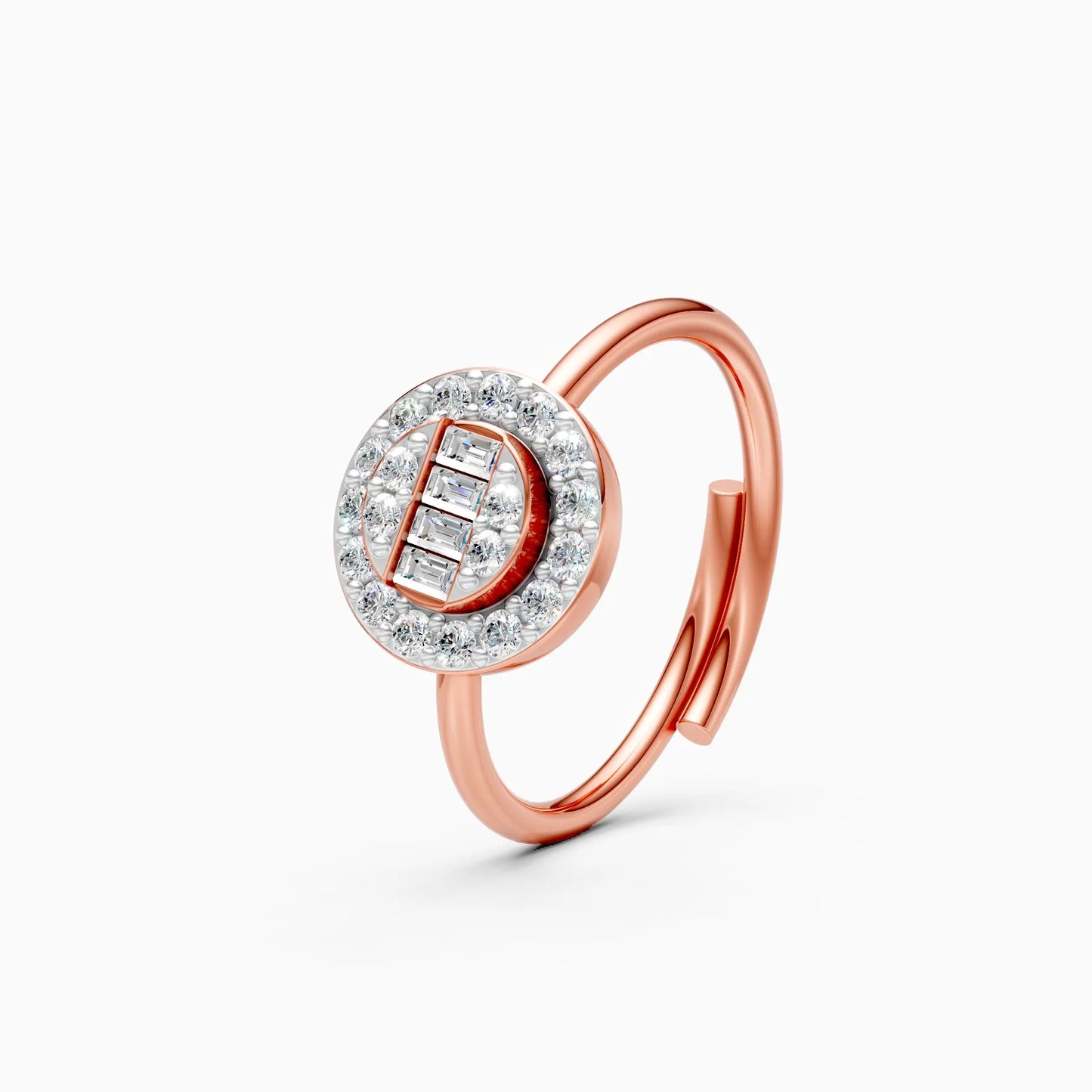 Eternal Halo & Celeste Baguette Lab Grown Diamond Ring