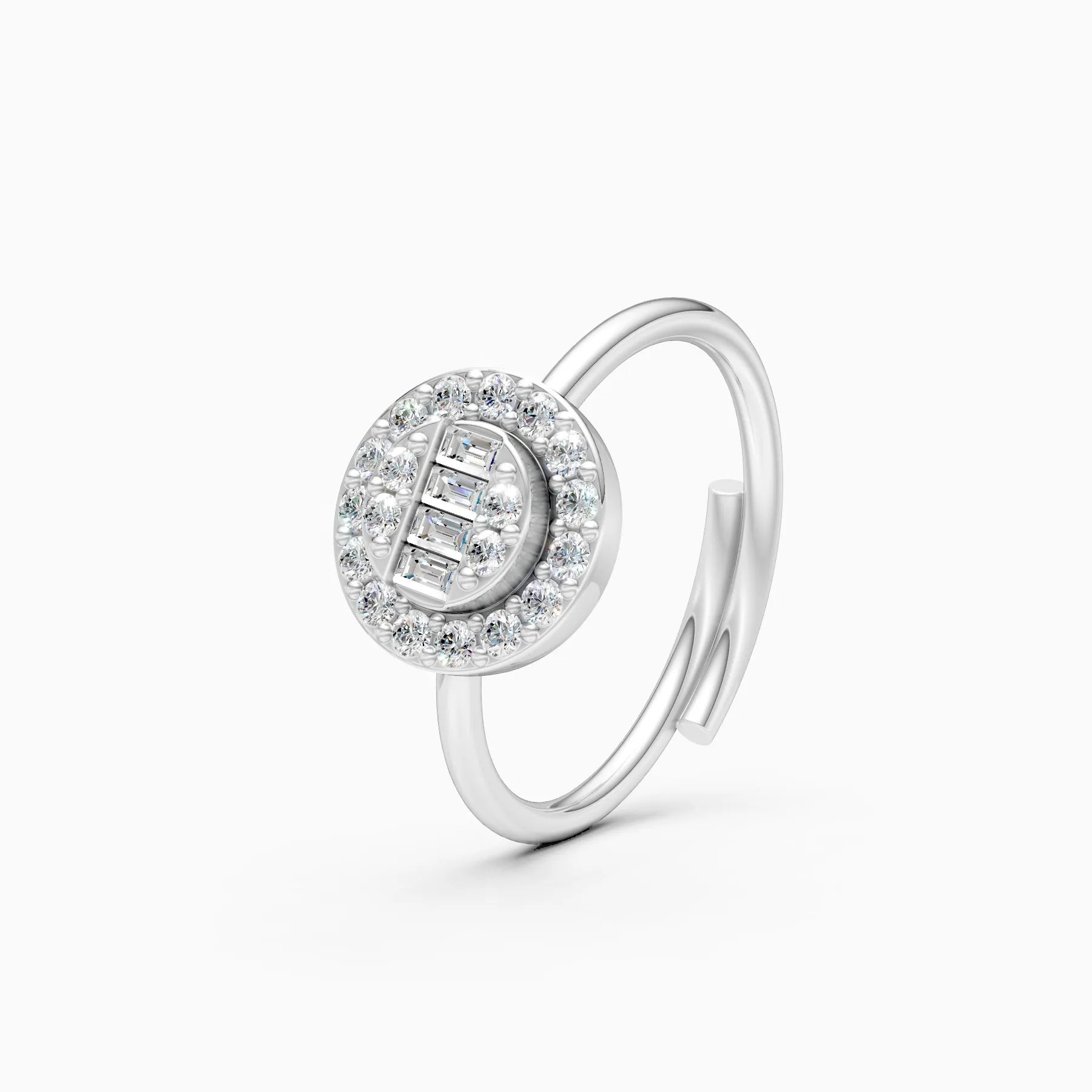 Eternal Halo & Celeste Baguette Lab Grown Diamond Ring