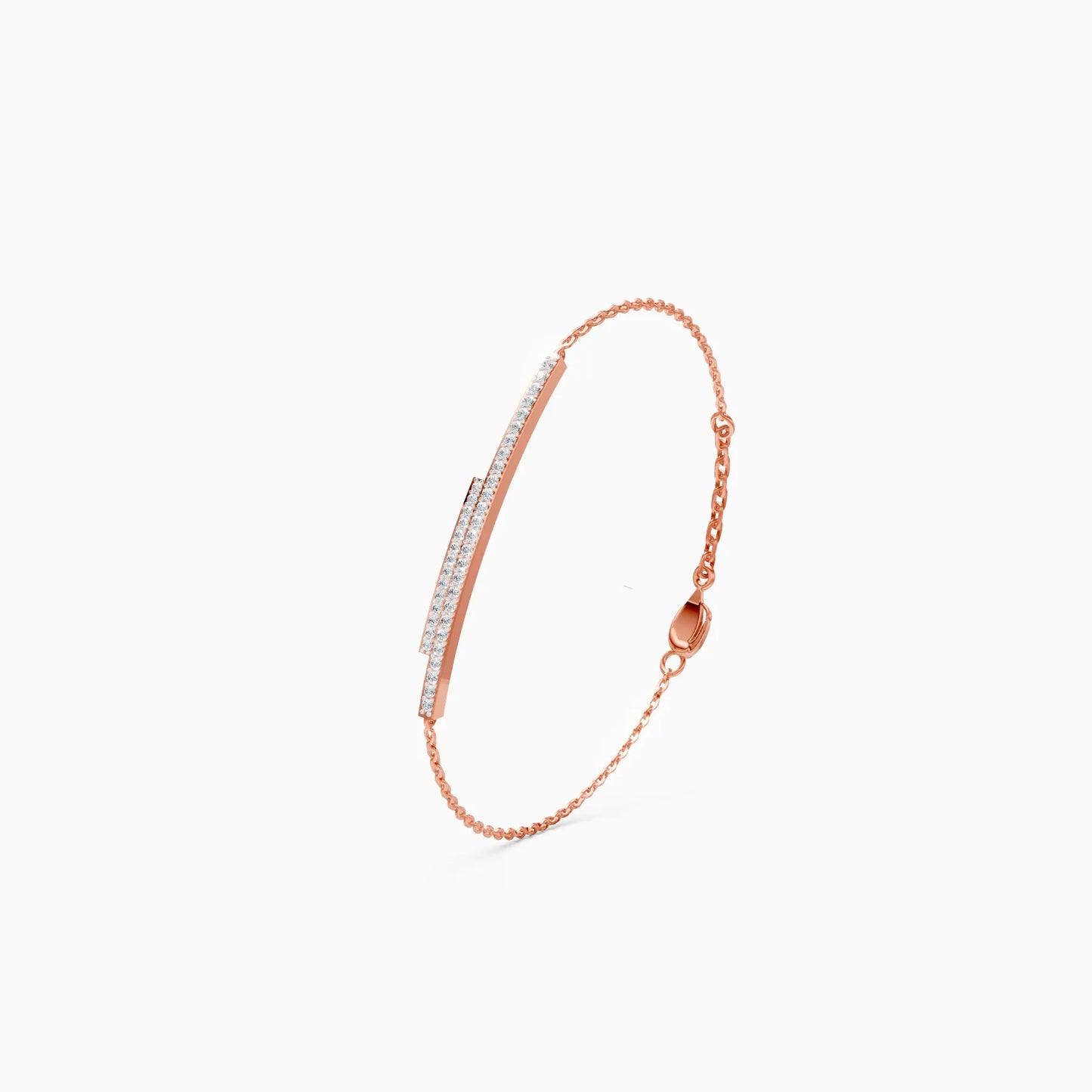 Two Line Chain lab Grown Diamond Bracelet