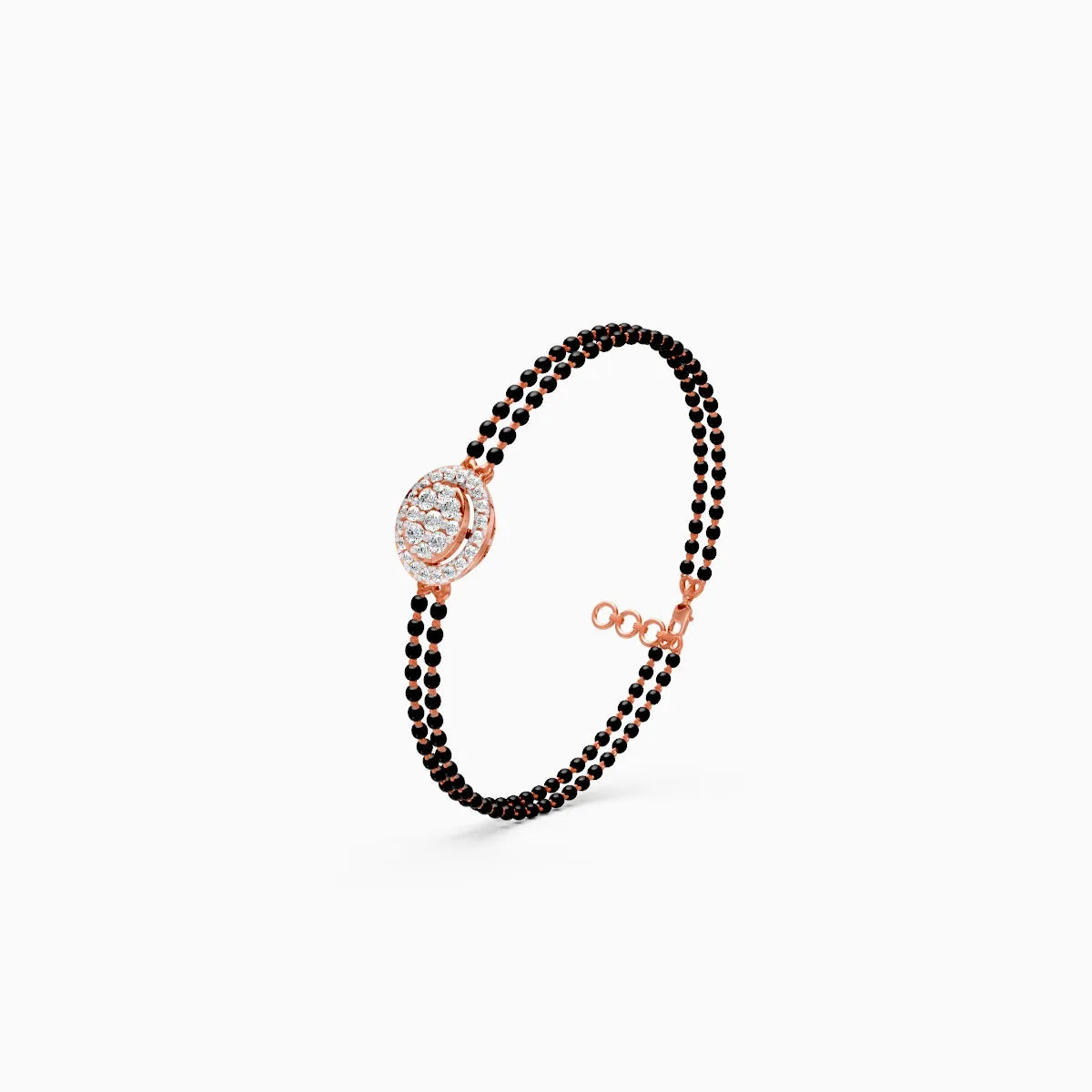 Circular Motif Lab Grown Diamond Mangalsutra Bracelet