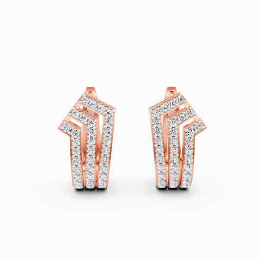 Geometric Multi Bar Lab Grown Diamond Earrings