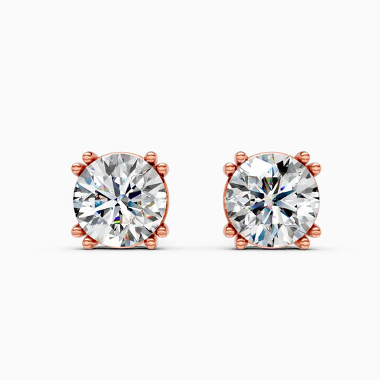 Sparkling Solitaire Lab Grown Diamond Stud Earrings