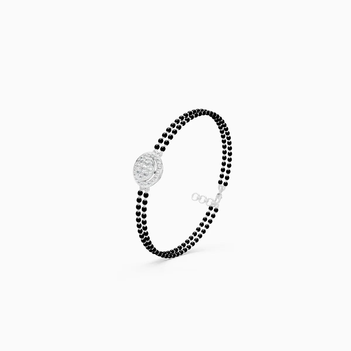 Circular Motif Lab Grown Diamond Mangalsutra Bracelet