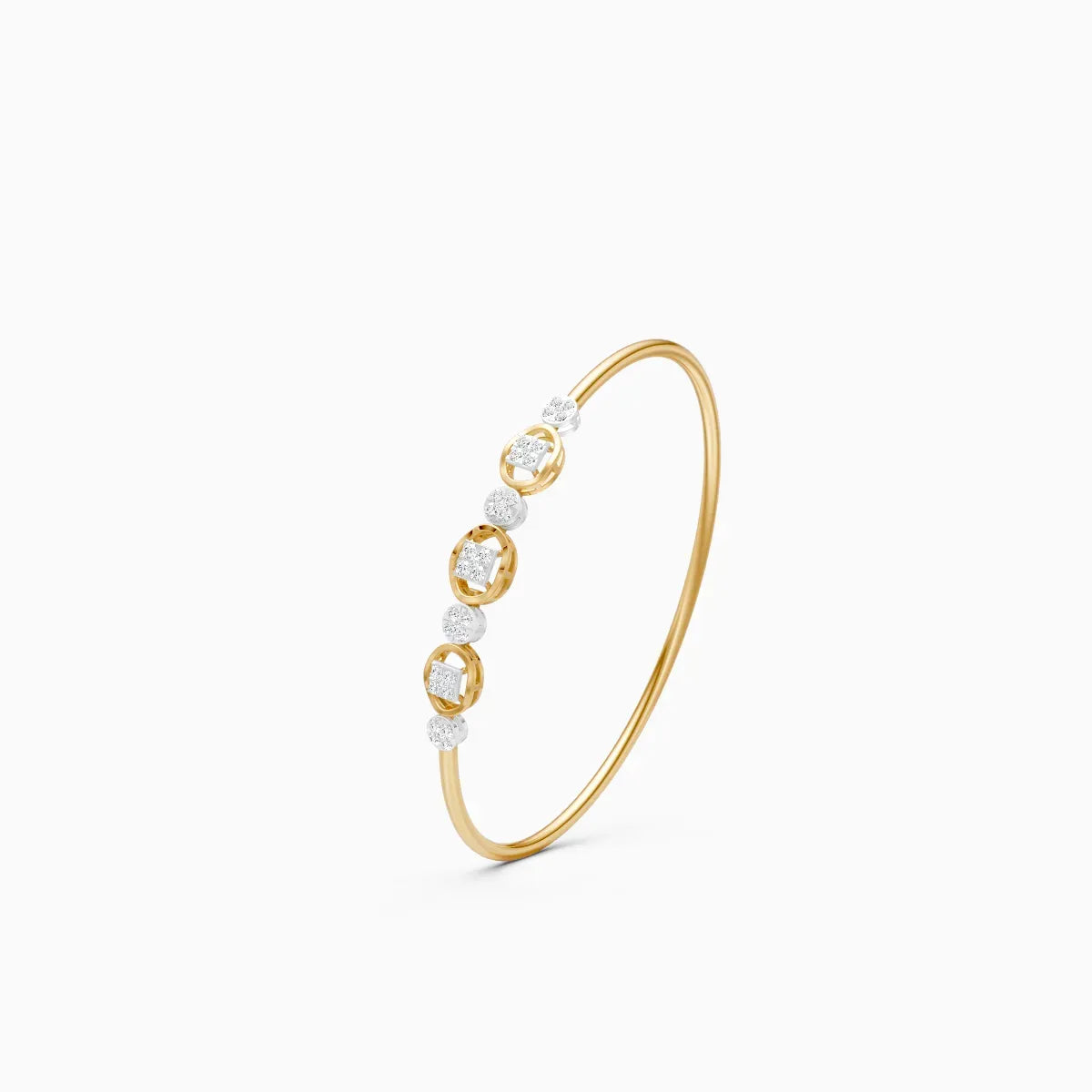 Delicate Triple Charm Diamond Bracelet