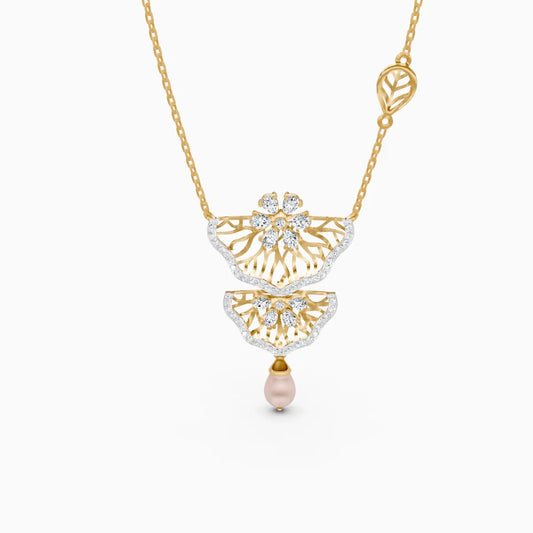 Blossom Leaf Lab Grown Diamond Pendant