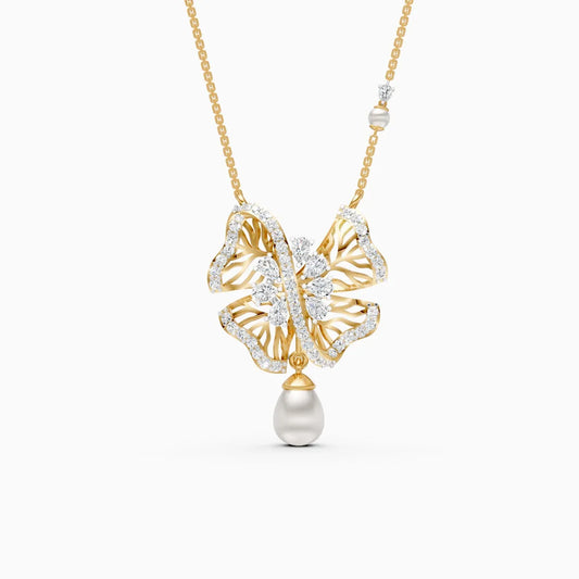 Butterfly Bloom Lab Grown Diamond Pendant