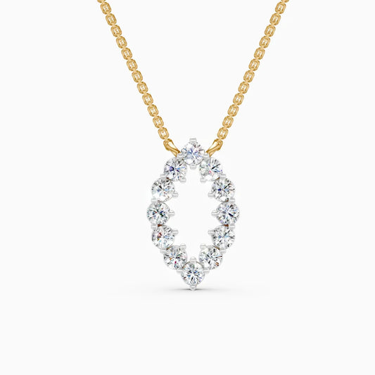 Marquise Shape Halo Lab Grown Diamond Pendant