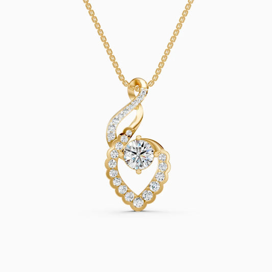 Celeste Swirl Lab Grown Diamond Pendant