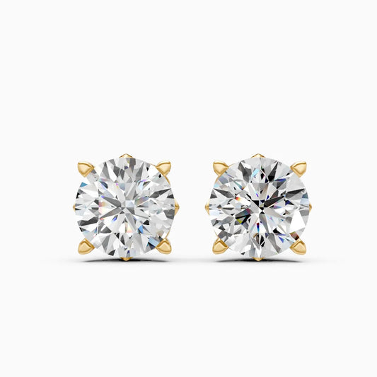 Royal Spark Round Solitaire Studs